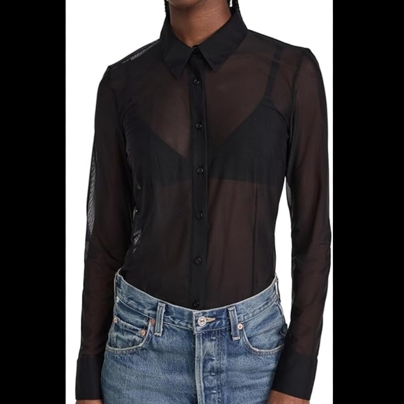 Forever 21 | Tops | Black Sheer Mesh Button Down Collared Shirt | Poshmark Forever 21 | Tops | Black Sheer Mesh Button Down Collared Shirt | Poshmark